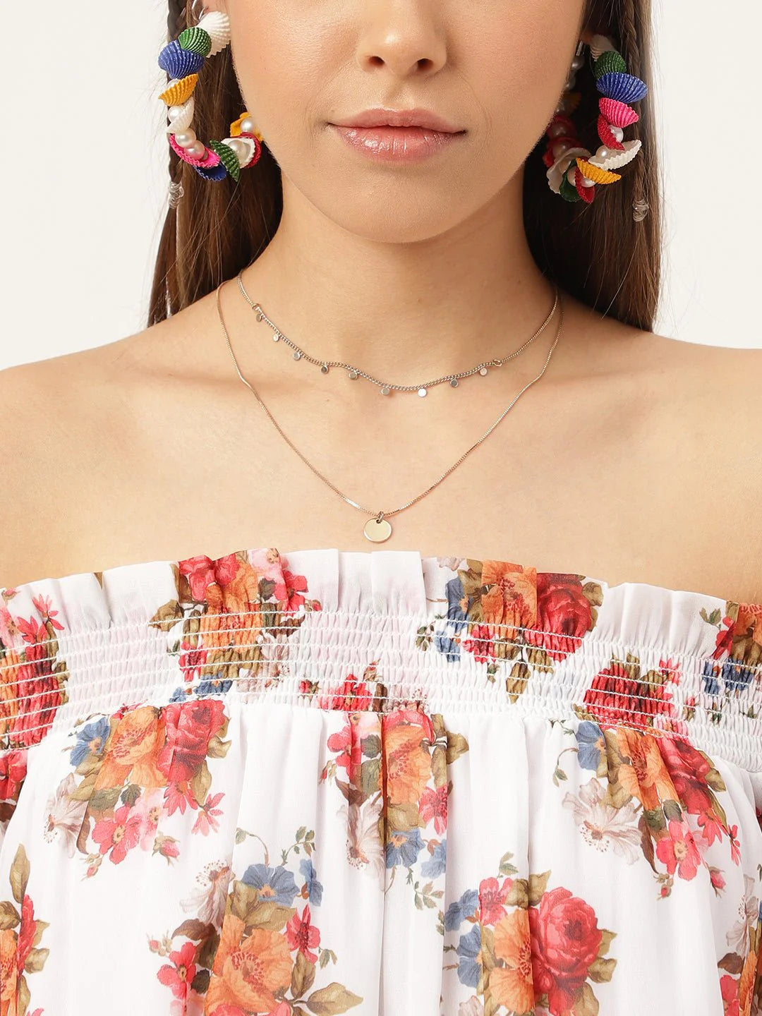 Co-Ords for Women White Floral