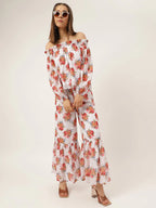 Co-Ords for Women White Floral
