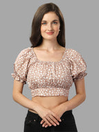 Crop top for Women western wear brown