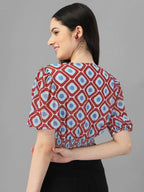 Crop tops for Women western wear Maroon