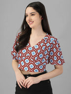 Crop tops for Women western wear Maroon