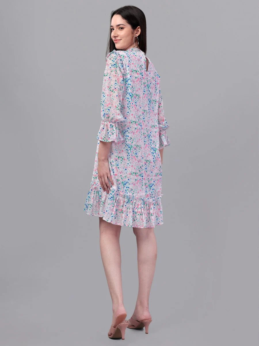 dresses for Women western wear Doted Multi Color dress