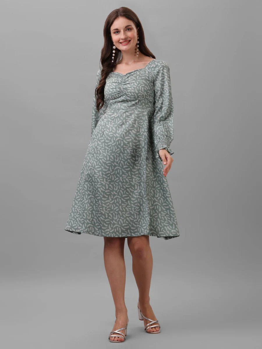 Dresses for Women western wear floral Green