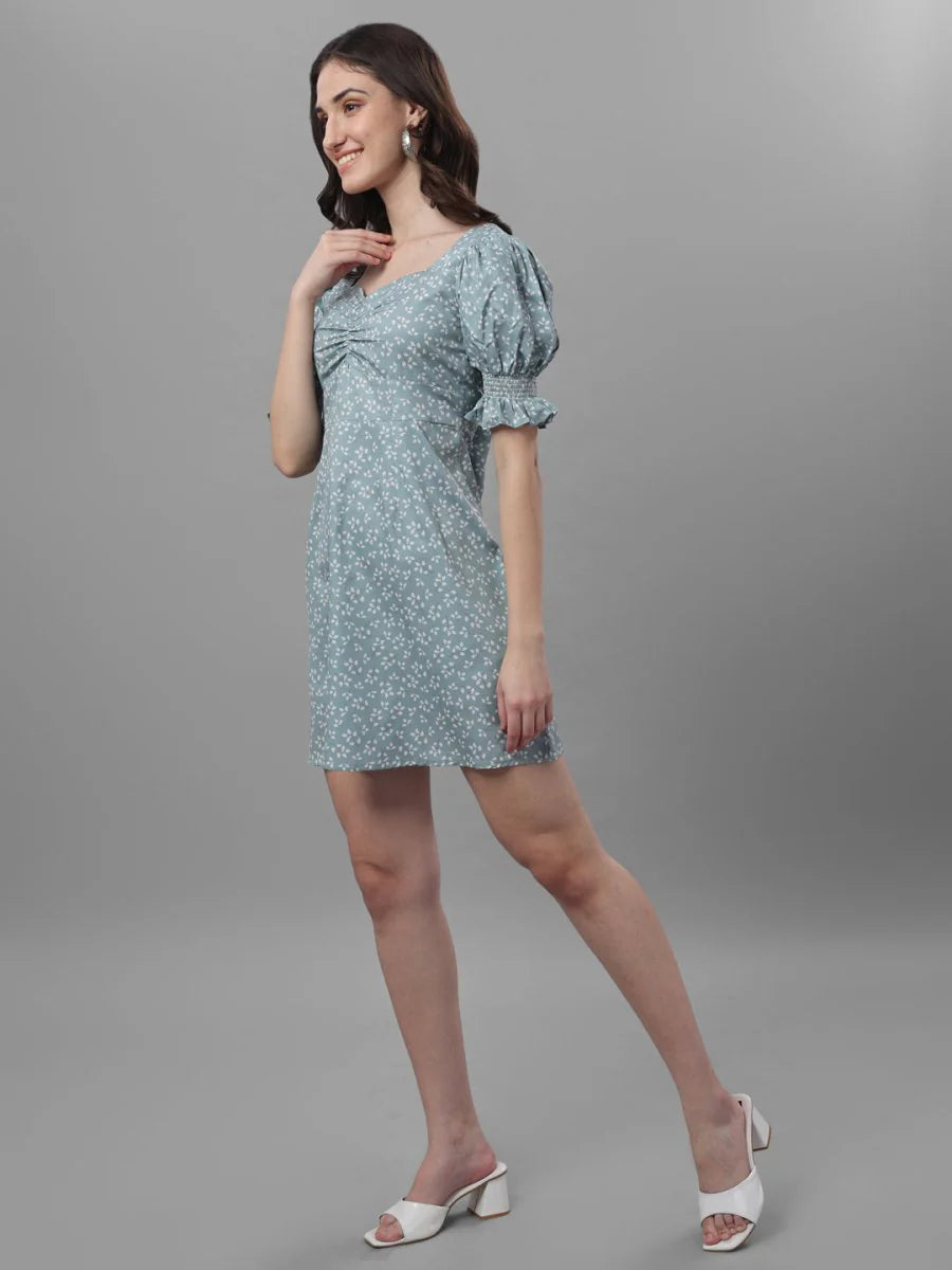 dresses for Women western wear floral Green
