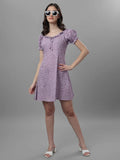 Dresses for Women western wear floral Purple