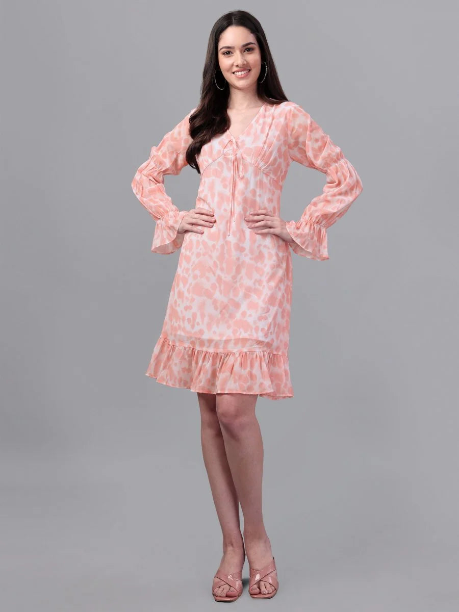 dresses for Women western wear Peach Color Dress