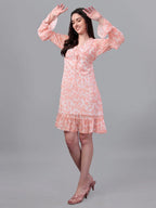 dresses for Women western wear Peach Color Dress