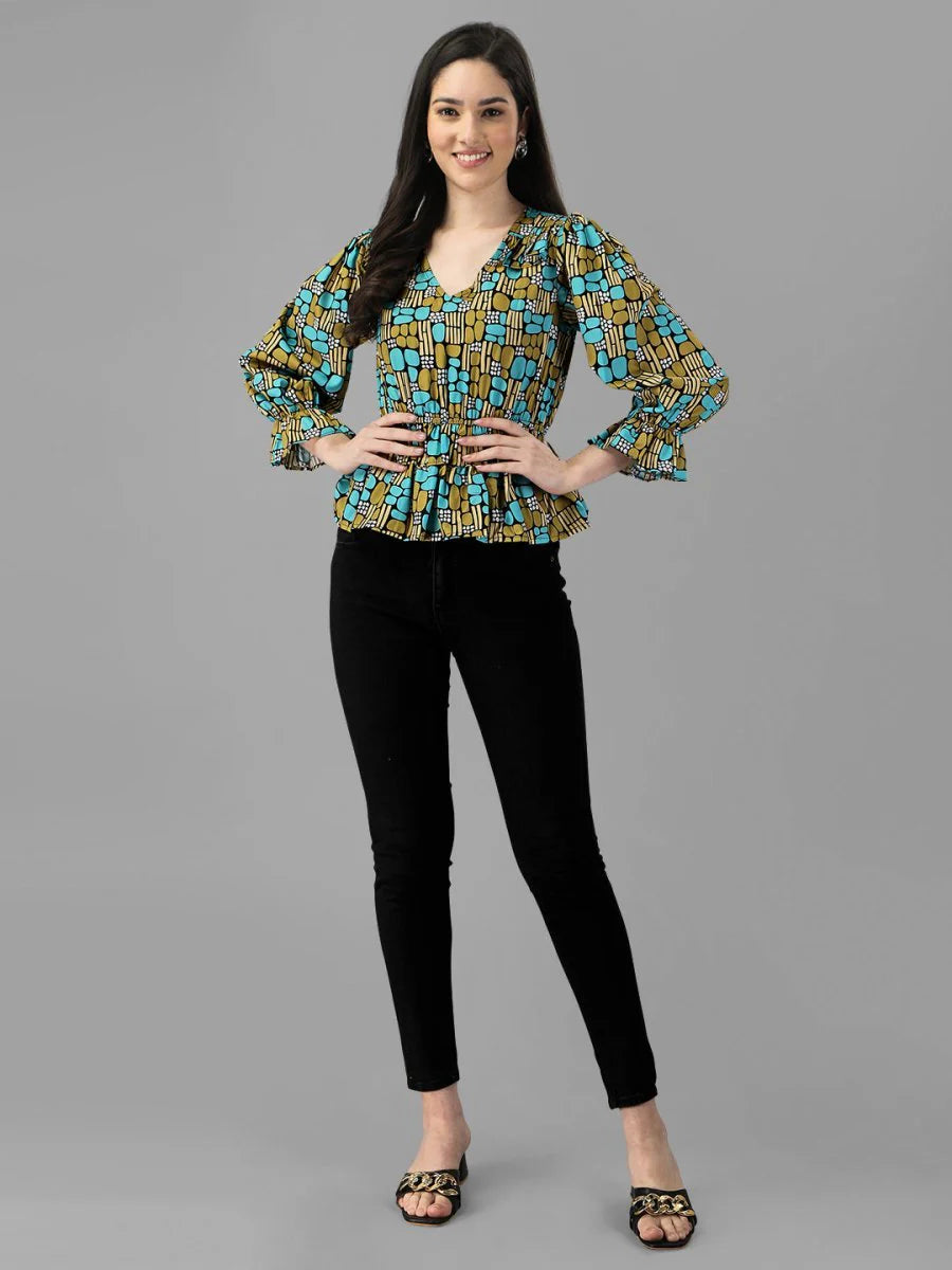 tops for Women western wear Abstract TOP