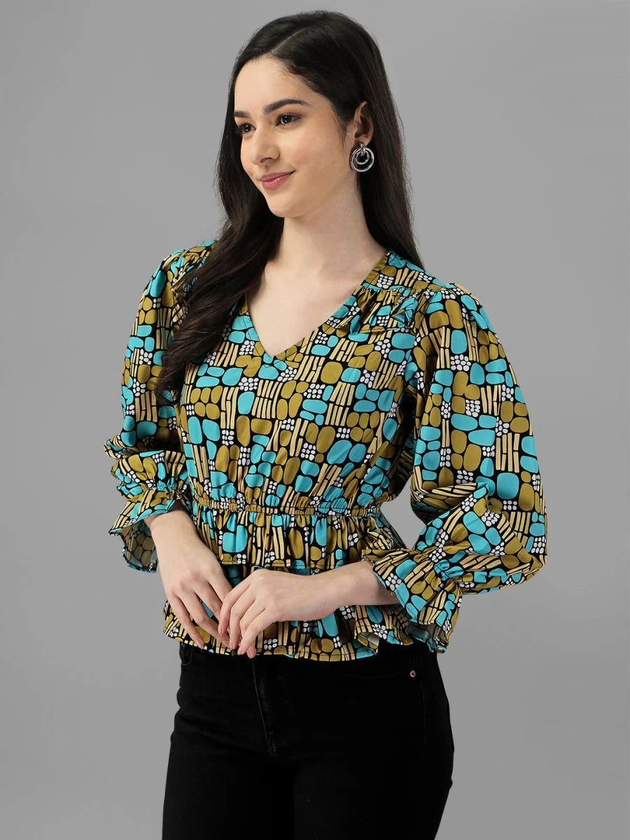 tops for Women western wear Abstract TOP