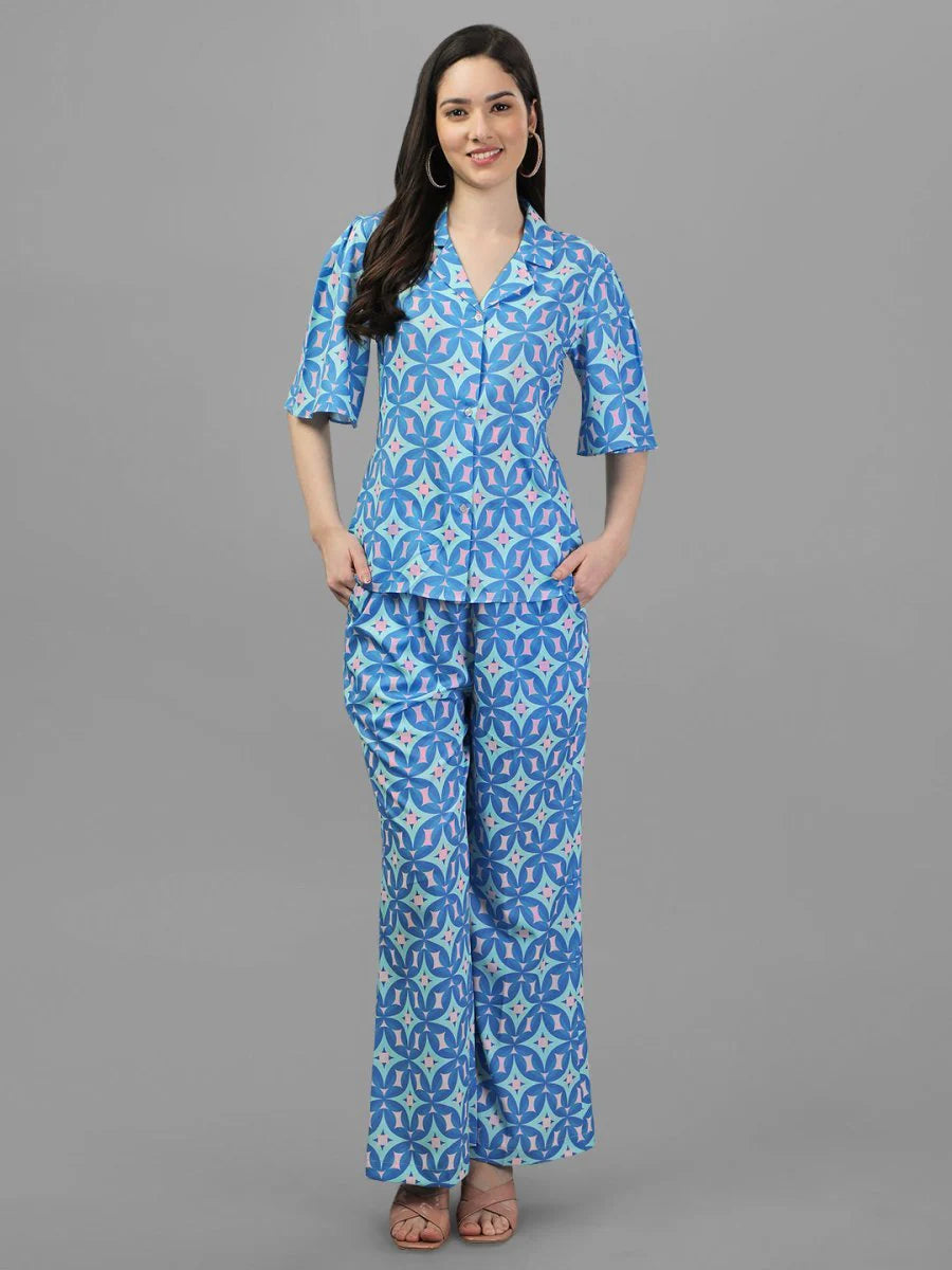 Co-Ords for Women Blue Colour.