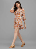Yellow Floral Women's Dress