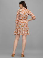 Yellow Floral Women's Dress